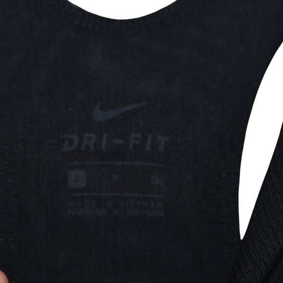 NWT Nike Tank TopNike Dri-FIT Black Racerback Tank Top Size S Built-In Shelf Bra - Picture 3 of 7